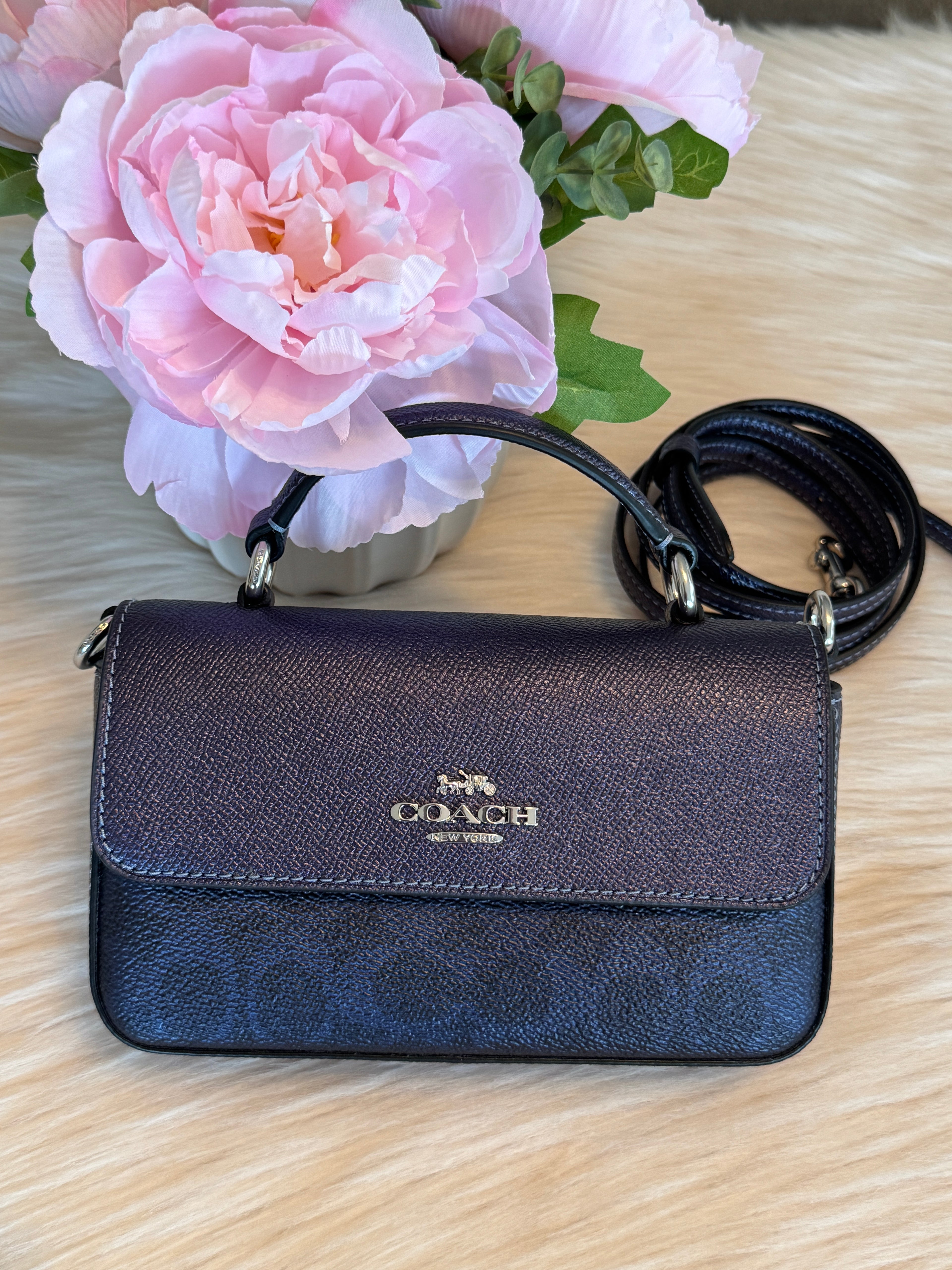 NWT Coach Mini Josie Top Handle Bag In Signature Canvas